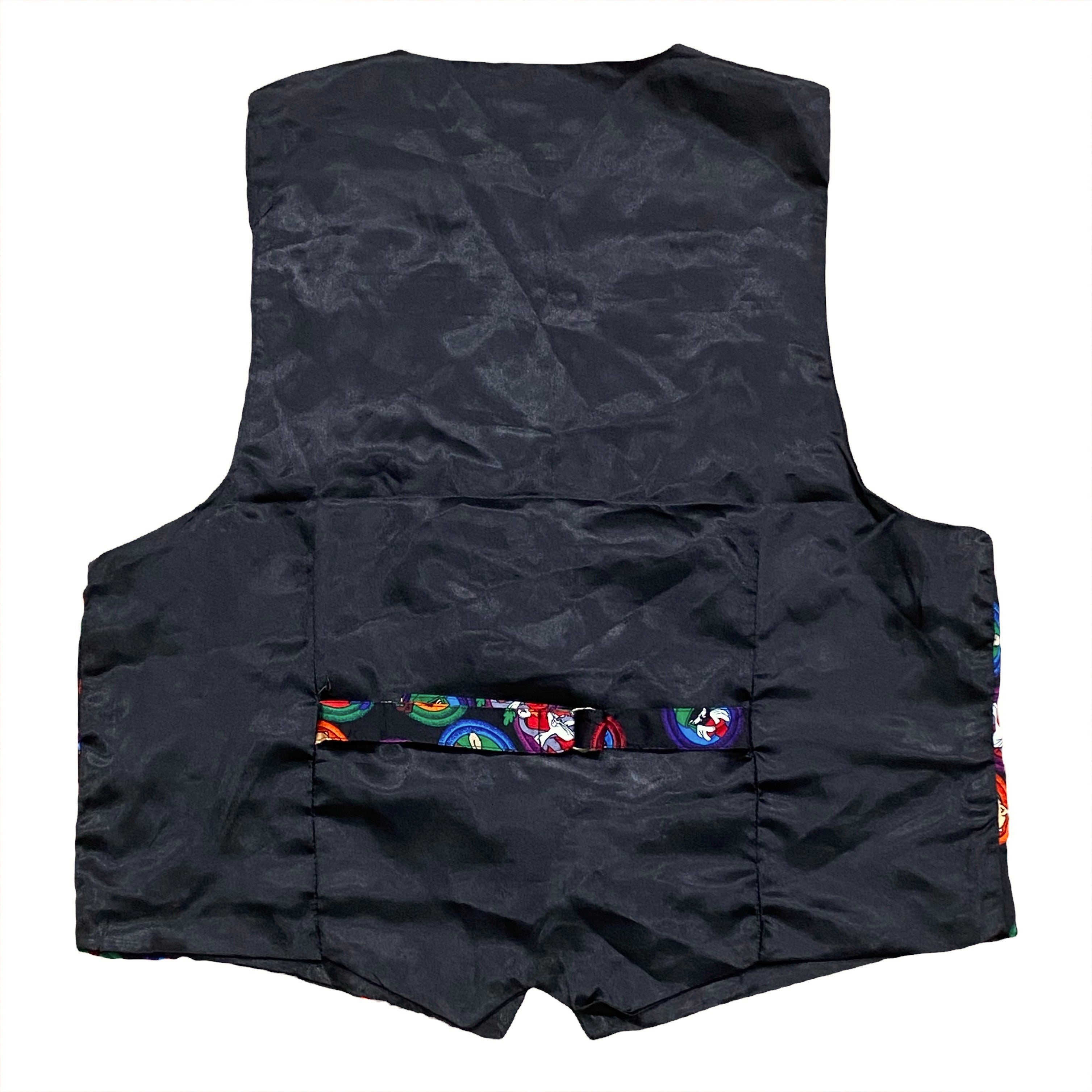 Vintage 1993 Warner Bros Looney Tunes Mania Silk Vest Men’s L/XL