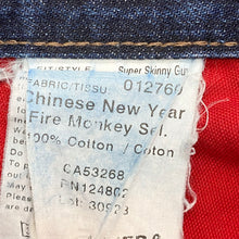 Load image into Gallery viewer, Naked &amp; Famous Chinese New Year Fire Monkey Selvedge Jeans 28
