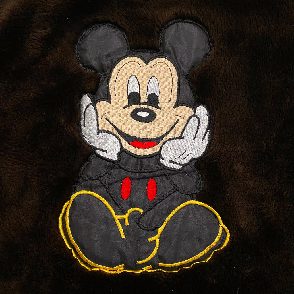 Vintage Disney Mickey Unlimited Prima Acrylic Fun Fur Jacket Coat Women’s Large