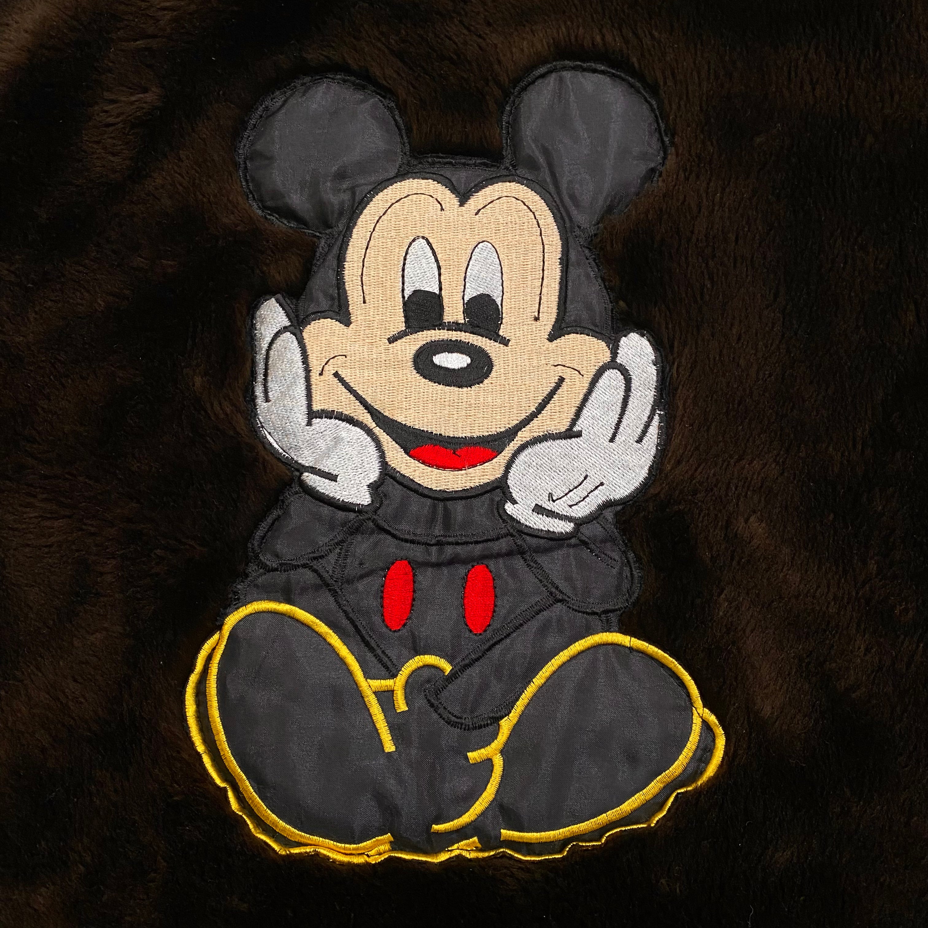 Vintage Disney Mickey Unlimited Prima Acrylic Fun Fur Jacket Coat Women’s Large
