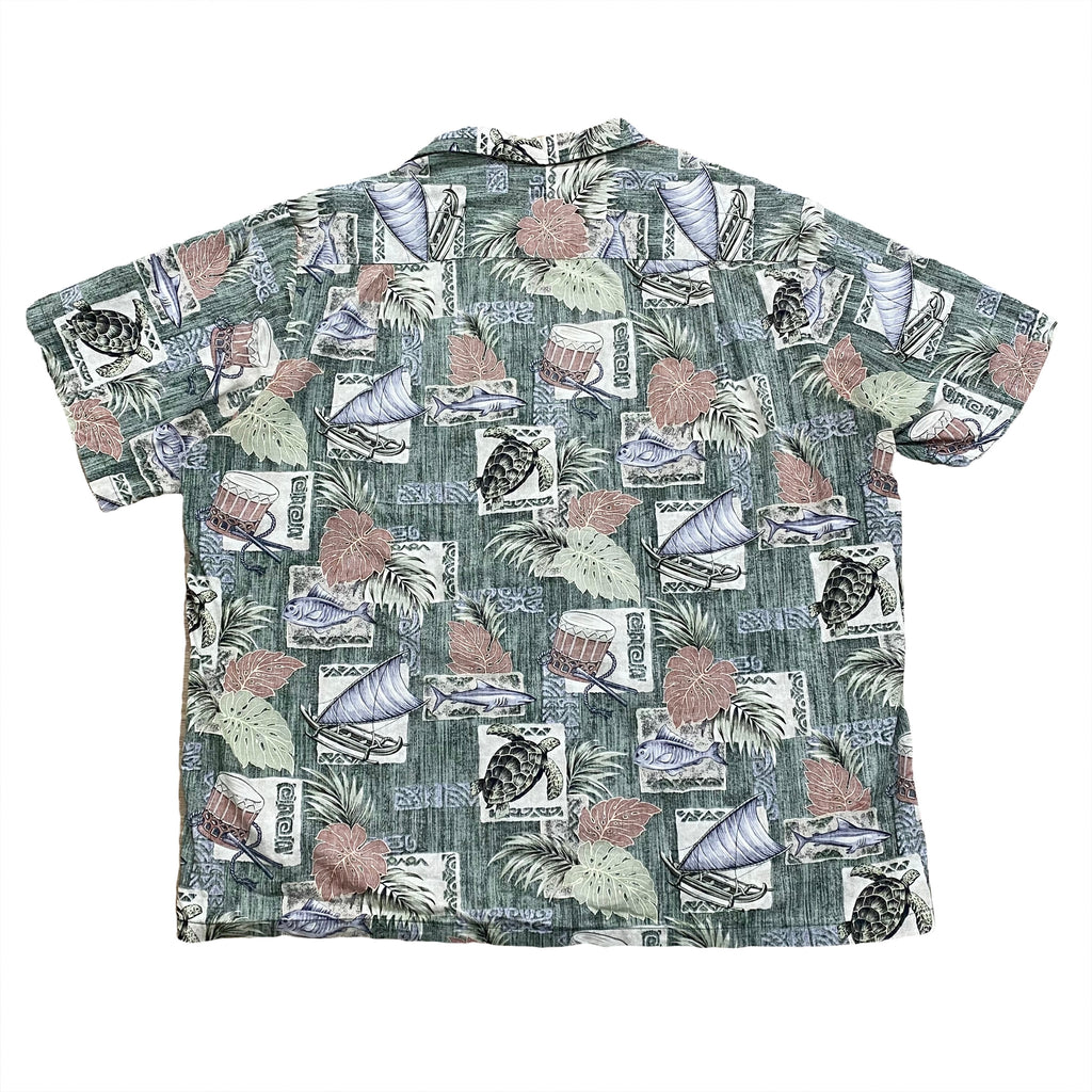 Vintage RJC All Over Print Hawaii USA Hawaiian Shirt 2XL