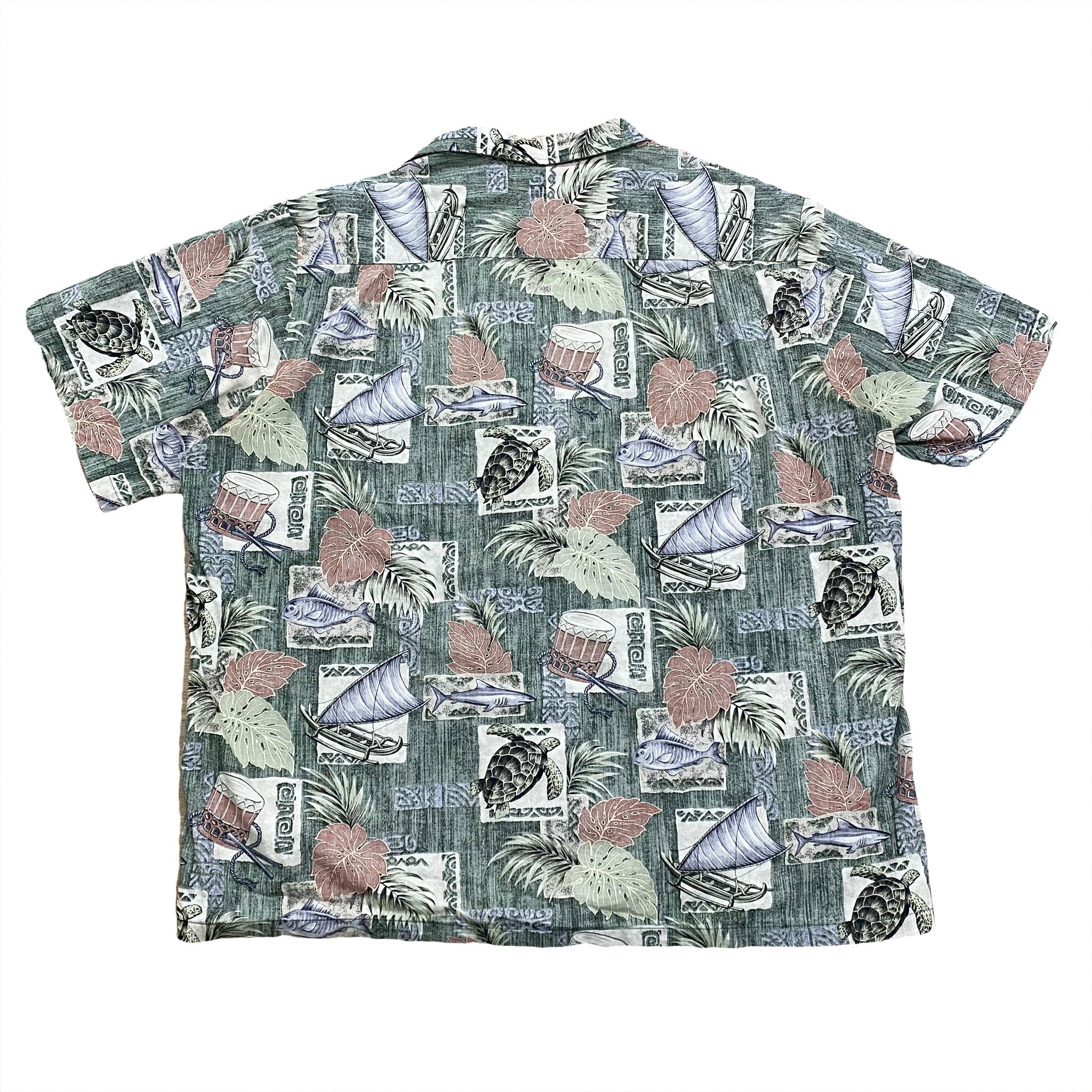 Vintage RJC All Over Print Hawaii USA Hawaiian Shirt 2XL