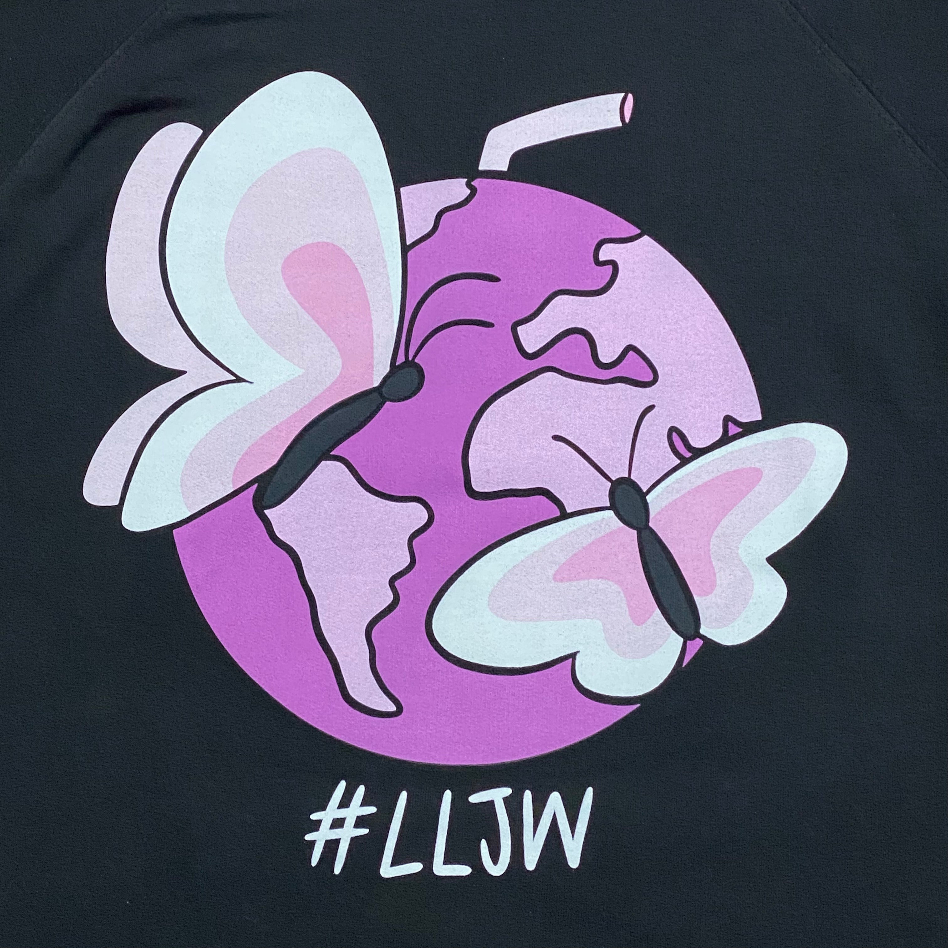 999 Club Juice WRLD x The Kid Laroi Reminds Me Of You Butterfly Hoodie Large