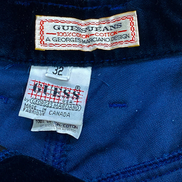 Vintage 80’s Guess USA By Georges Marciano Velvet Shorts Women’s Size 32