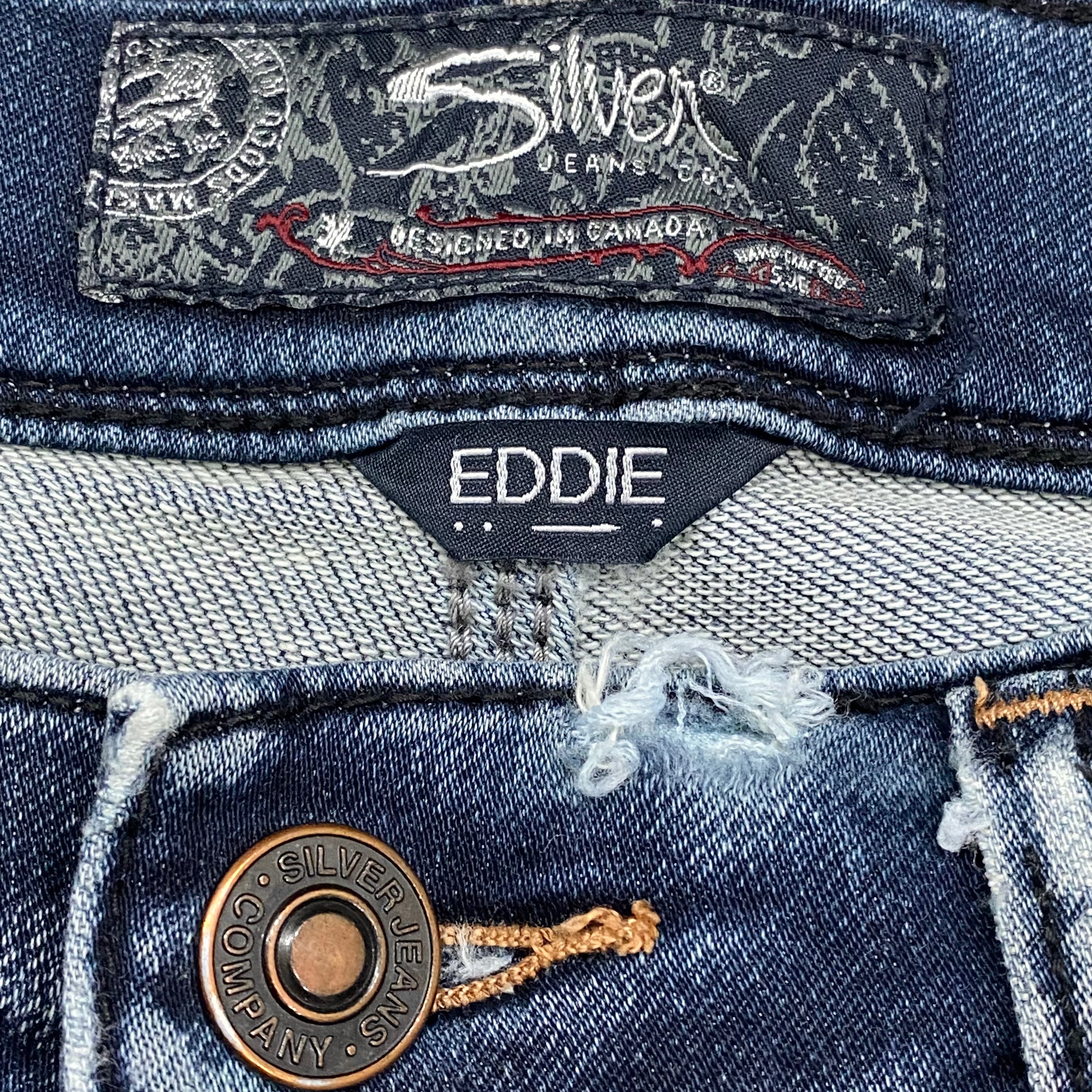 Silver Jeans Eddie Joga Custom Distressed Jeans 31 x 32