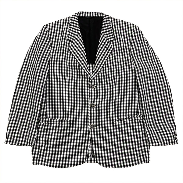 Vintage 90’s Versus Gianni Versace Black & White Plaid Blazer Jacket 50