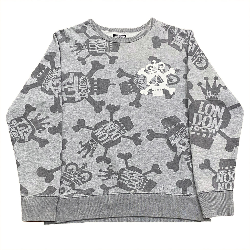 Stussy OG Skull All Over Print Sweatshirt Men’s Small