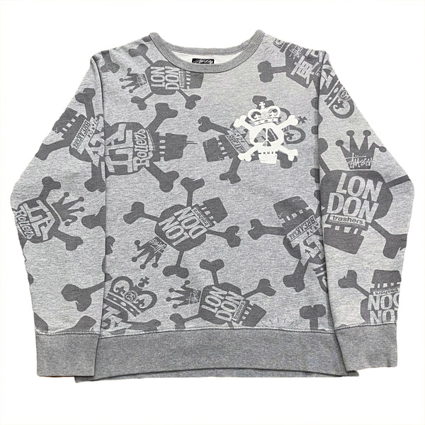 Stussy OG Skull All Over Print Sweatshirt Men’s Small