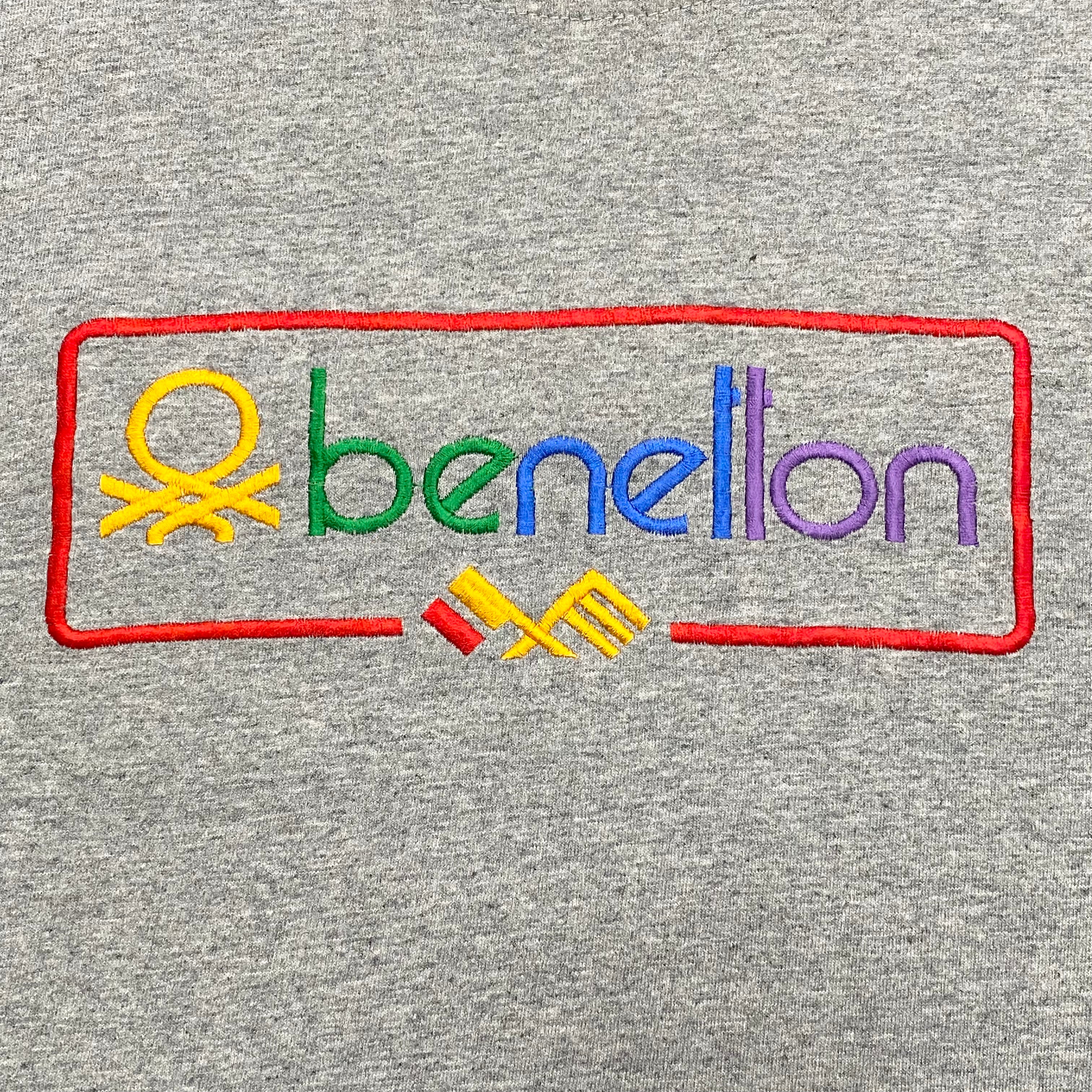 Vintage United Colors of Benetton Racing Embroidered Logo T-Shirt Men's Medium