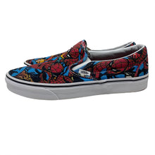 Load image into Gallery viewer, Vans x Marvel Spider-Man All Over Print Slip-On Sneakers Men’s Size 9 Women’s 10.5
