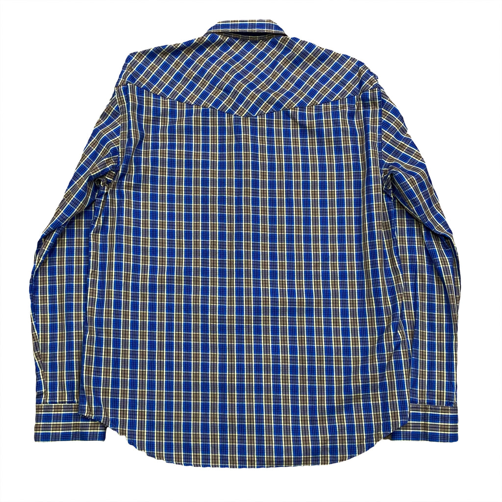 Vintage Stussy Plaid Western Pearl Snap Made In USA Button Up Shirt Men’s Small