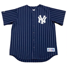 Load image into Gallery viewer, Vintage Majestic MLB New York Yankees Pinstripe Blue Baseball Jersey Large
