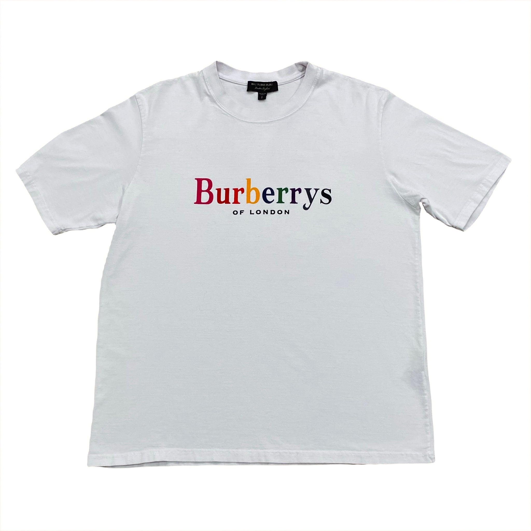 Vintage Burberry Rainbow Burberrys Of London Spell Out T Shirt Men s S Subtle Flex Streetwear