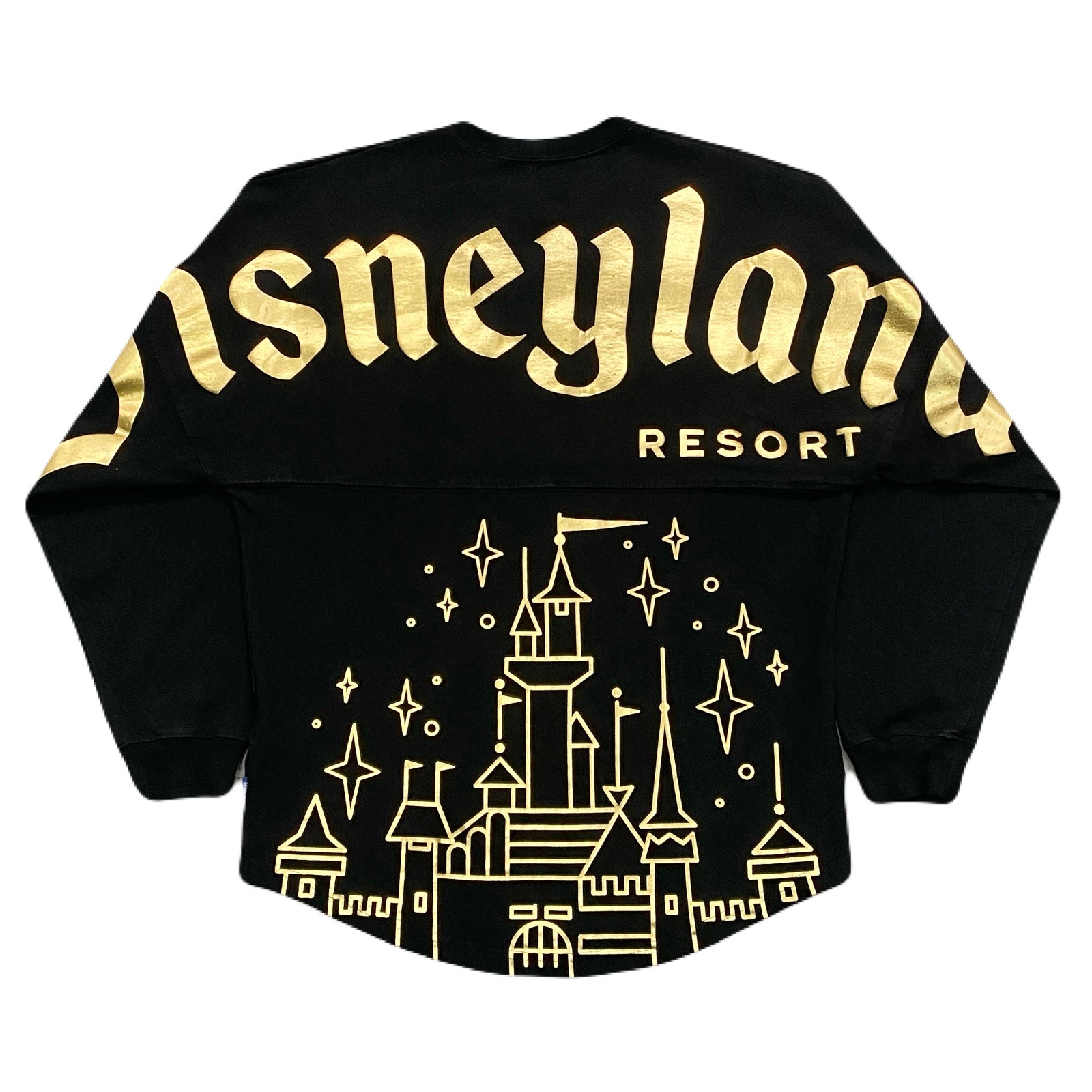 Disney Disneyland Resort Sleeping Beauty’s Castle Black Gold Spirit Jersey Adult XS