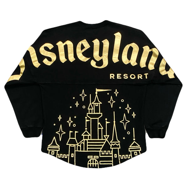 Disney Disneyland Resort Sleeping Beauty’s Castle Black Gold Spirit Jersey Adult XS