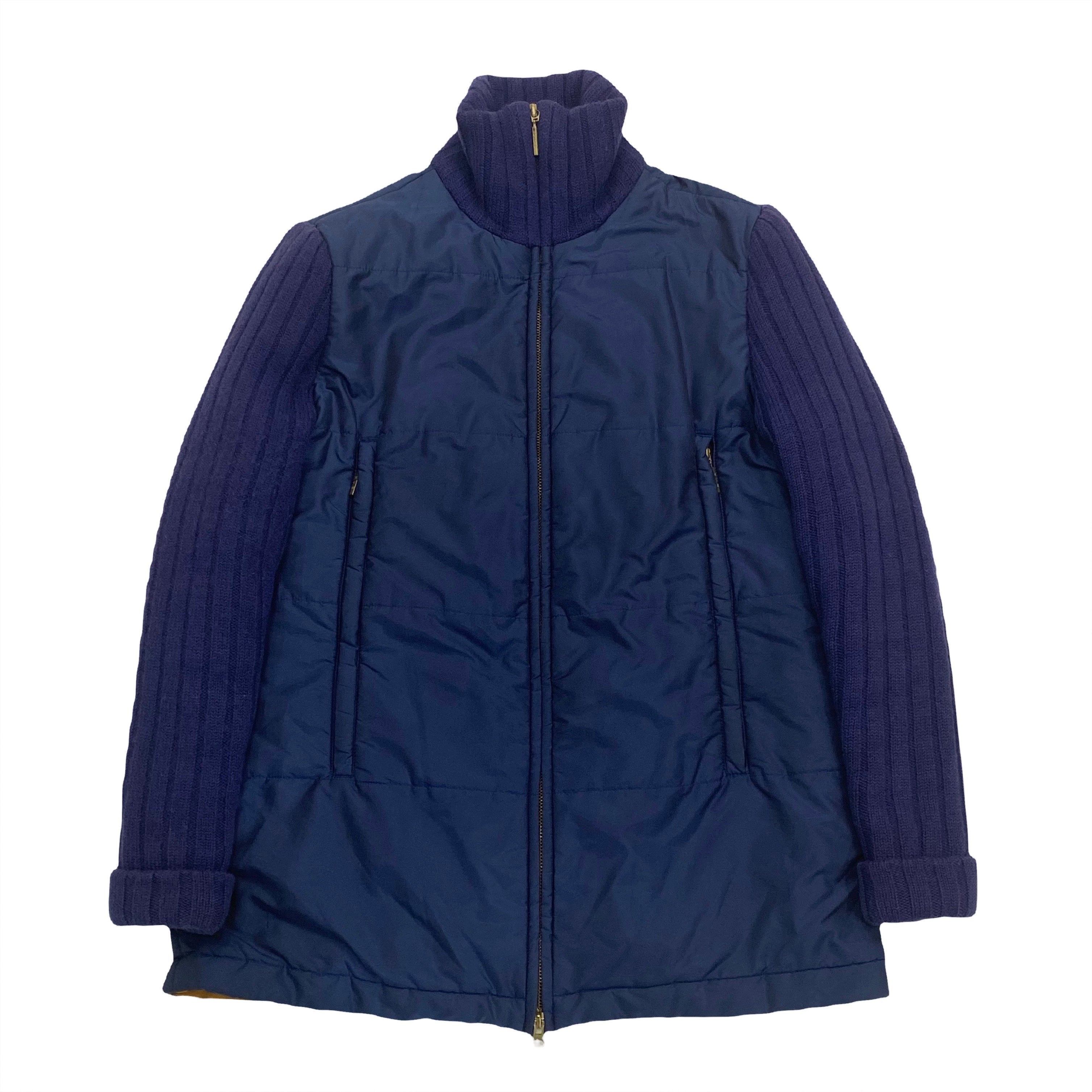 MCM Nylon & Wool Collar/Sleeves Monogram Lined Padded Full Zip Jacket Women’s 40