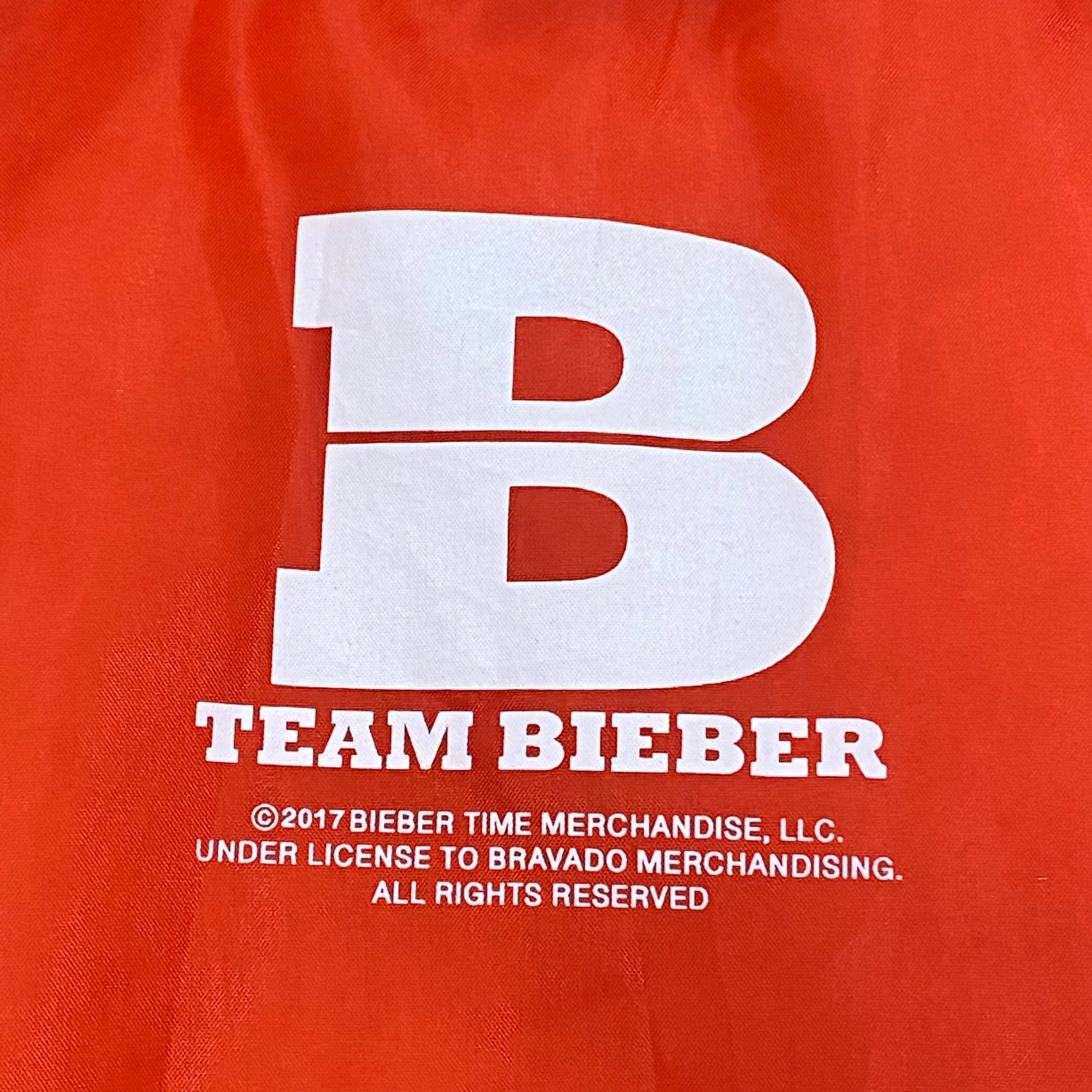 Justin Bieber 2017 Purpose Stadium Tour Team Bomber Jacket Men's Medium