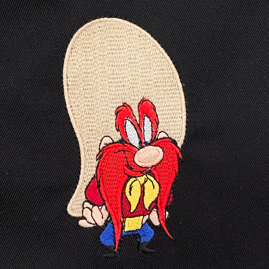 Vintage 1993 Looney Tunes Yosemite Sam Embroidered Black Vest Men’s XL