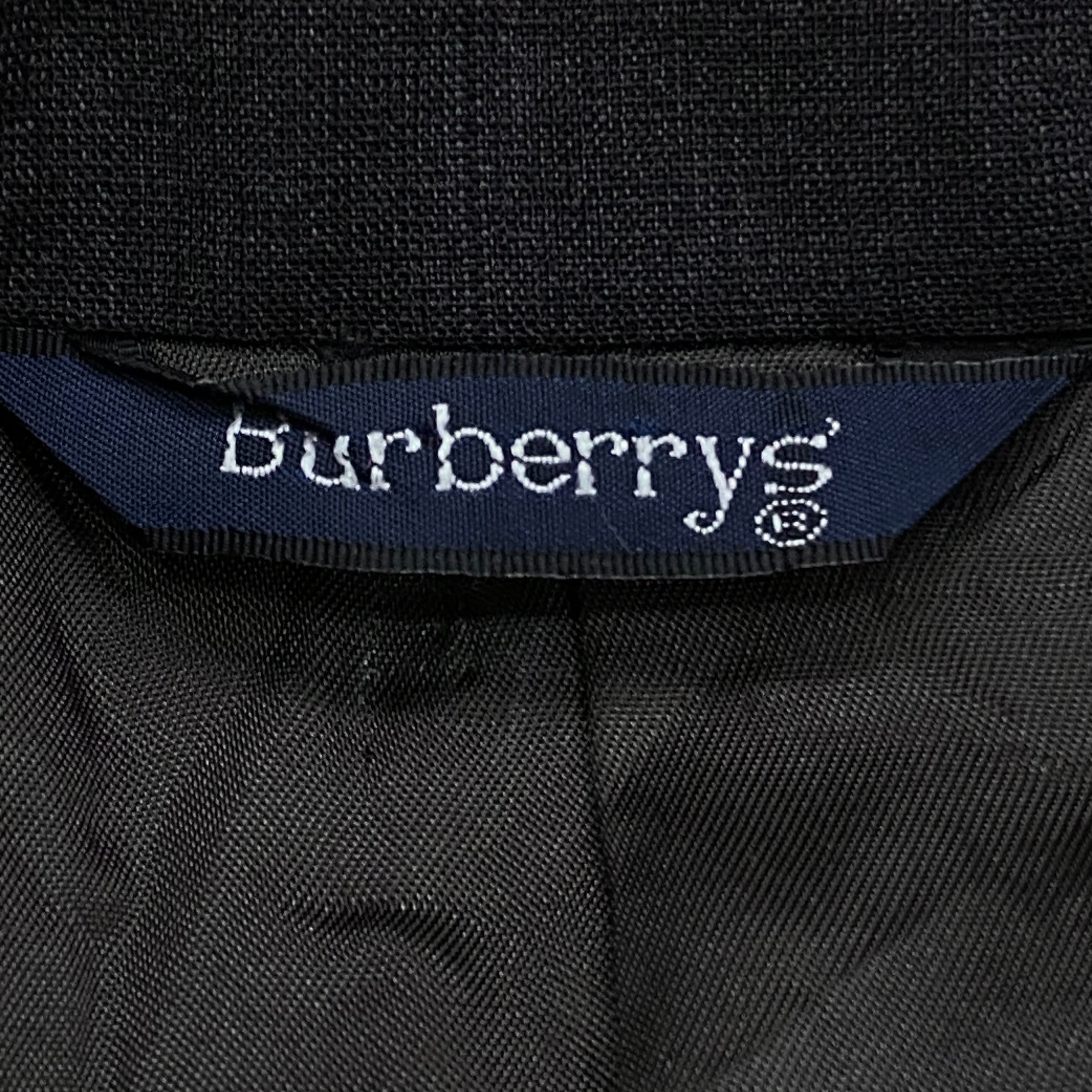 Vintage Burberrys Window Pane Check Gray Wool Blazer Jacket Men’s 42 L