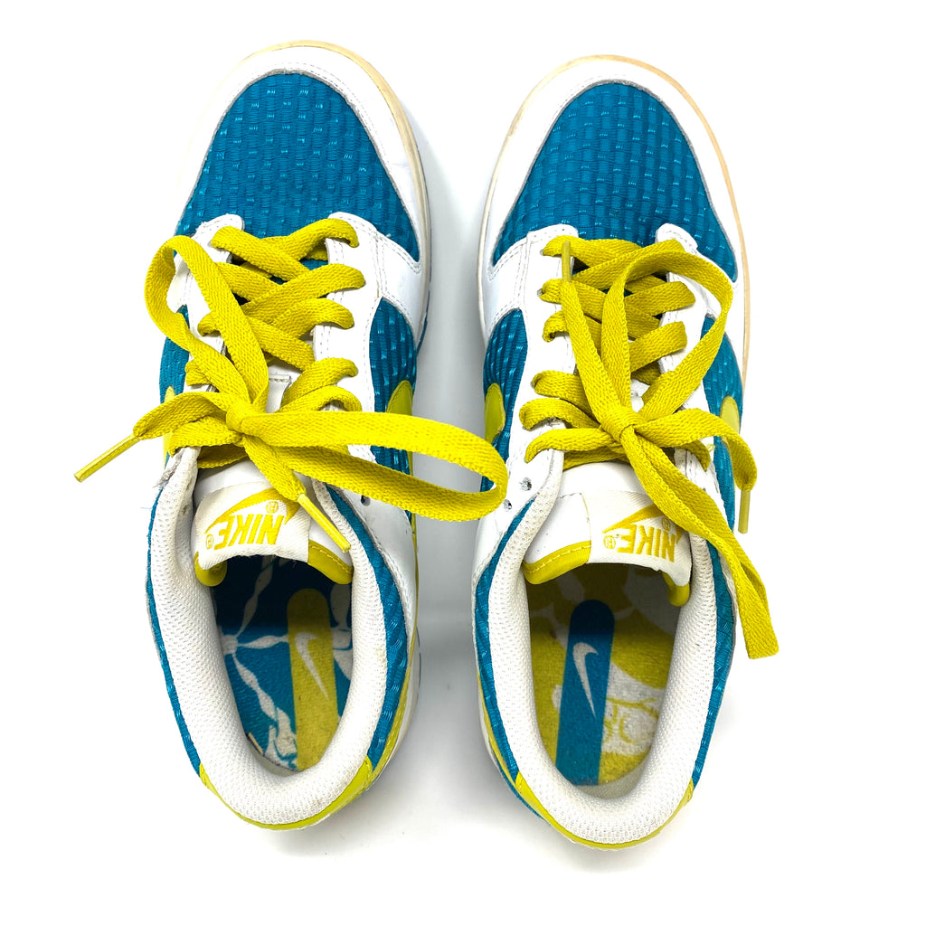 Vintage Nike Dunk Low Bright Citron Teal 309324-171 Sneakers Women’s 8.5 US