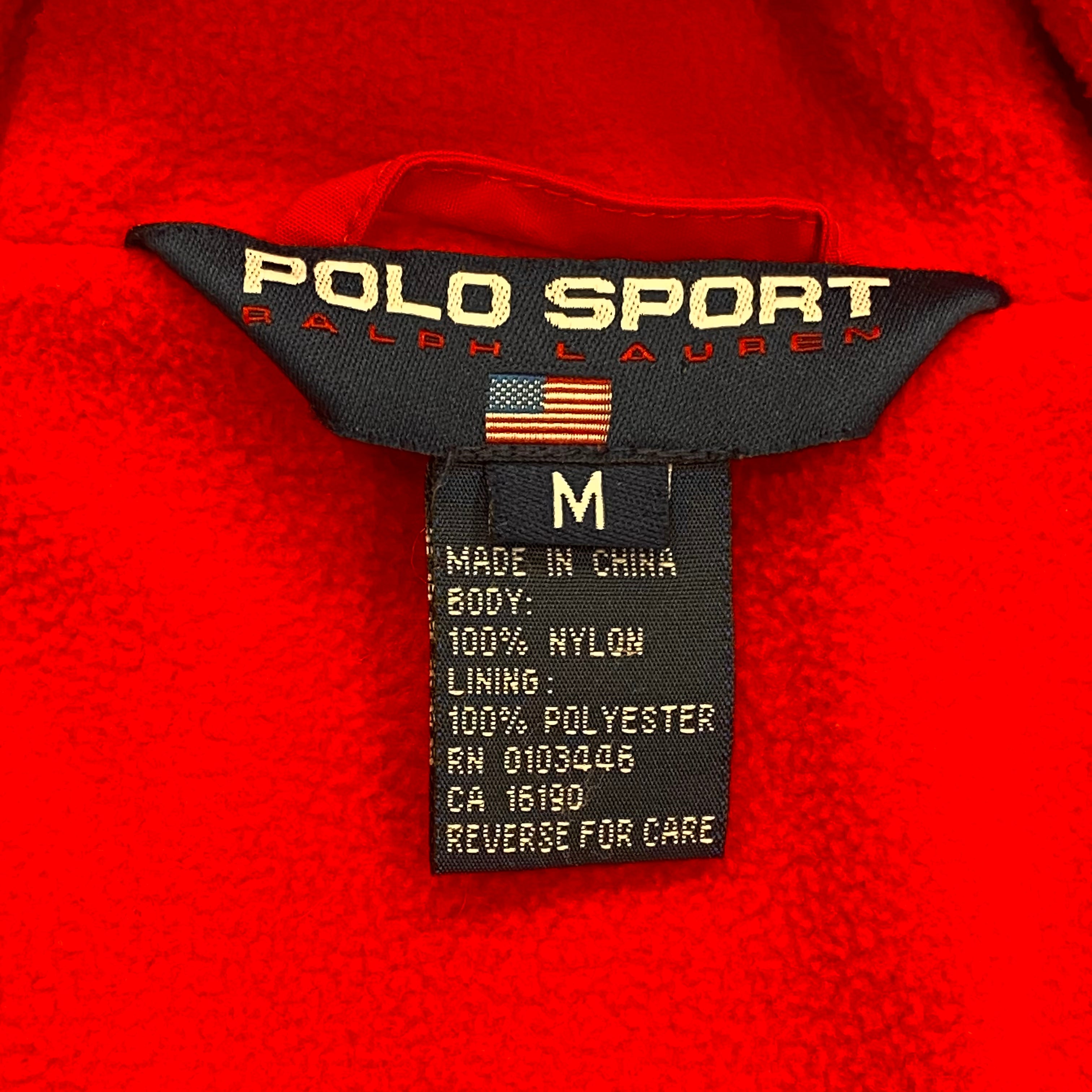 Vintage 90’s Polo Sport Ralph Lauren Hooded Windbreaker Jacket Medium