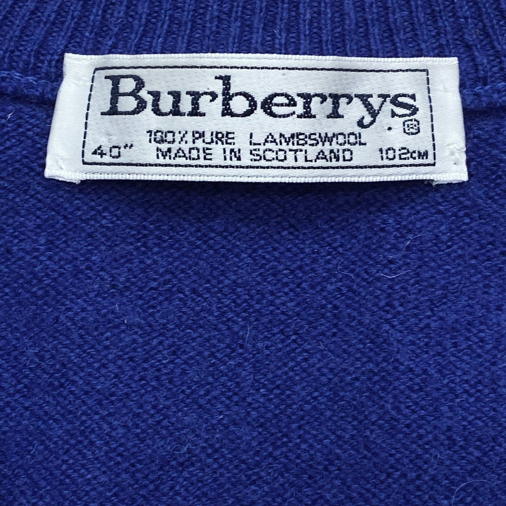 Vintage Burberrys Golf Logo Embroidered Lambswool Sweater Men’s Small
