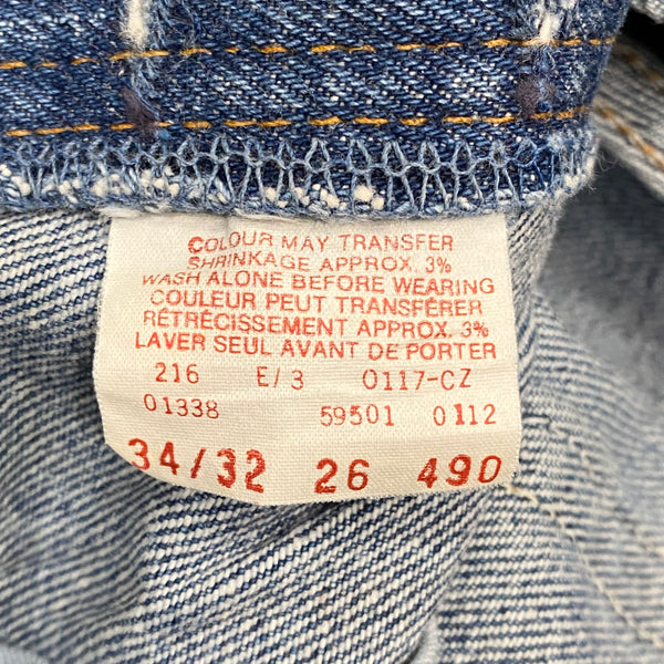 Vintage Levi’s 501 XX Button Fly Medium Wash Jeans 34 x 32