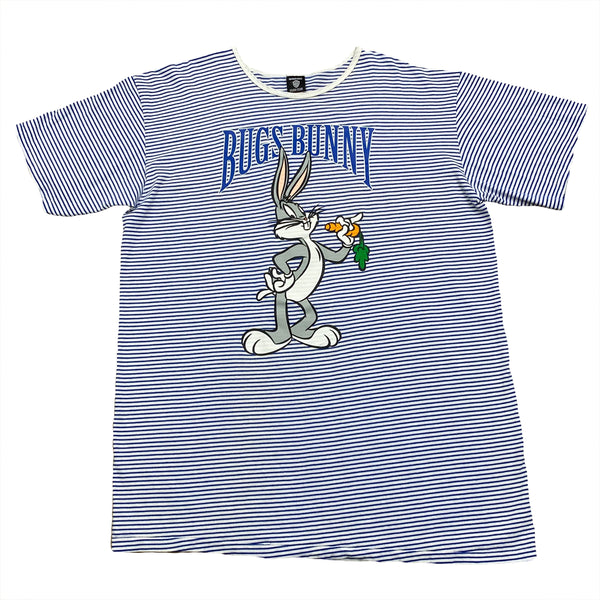 Vintage 1996 Warner Bros Studio Store Bugs Bunny Striped T-Shirt Unisex One Size Fits All