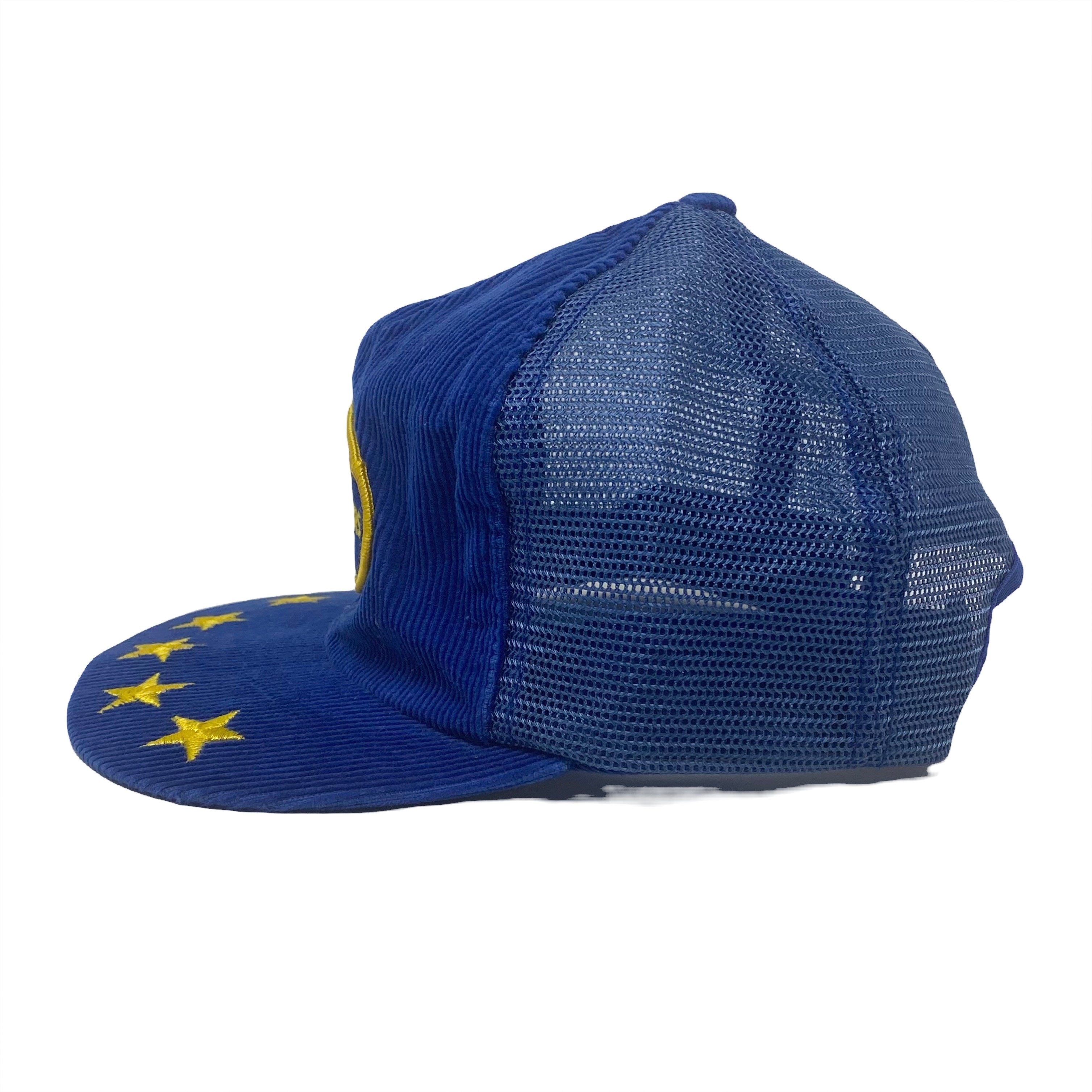 Vintage Esso Ioco Safety Stars Gas And Oil Corduroy Trucker Snapback Hat