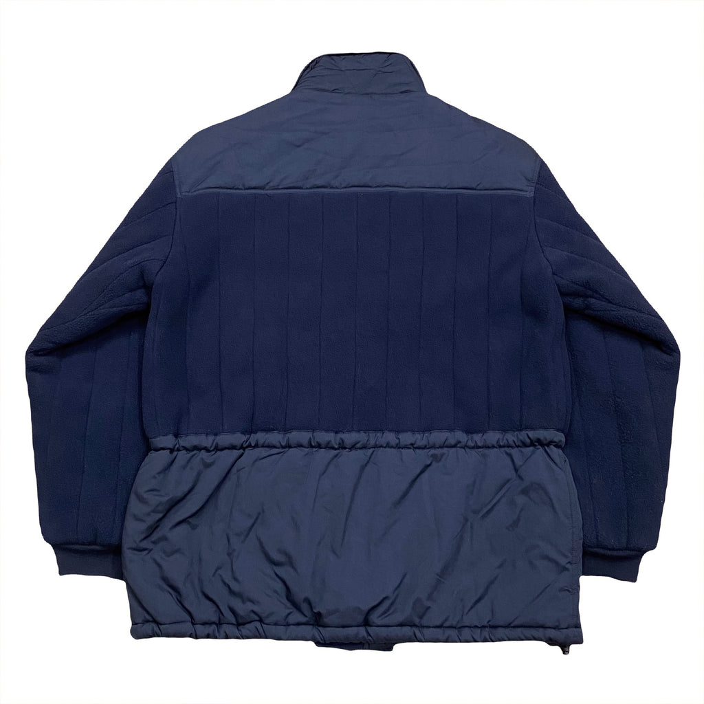 Vintage Polo Sport Ralph Lauren Full Zip Navy Fleece Lined Coat Jacket Large