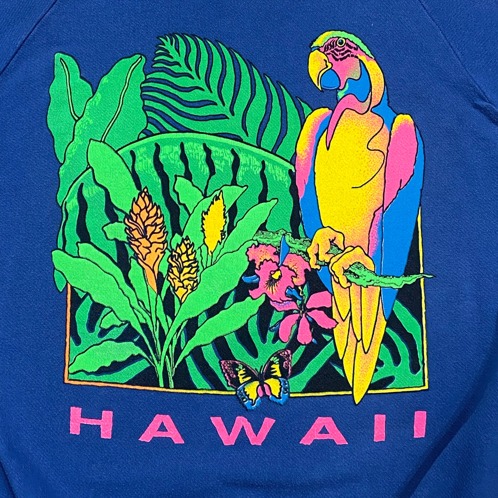 Vintage Hawaii Parrot Tuff-T Neon Sweatshirt Women’s Large