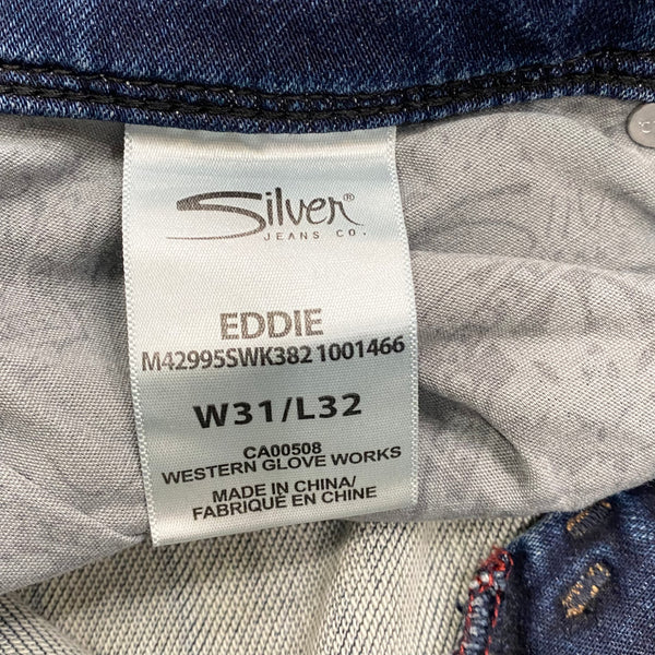 Silver Jeans Eddie Joga Custom Distressed Jeans 31 x 32