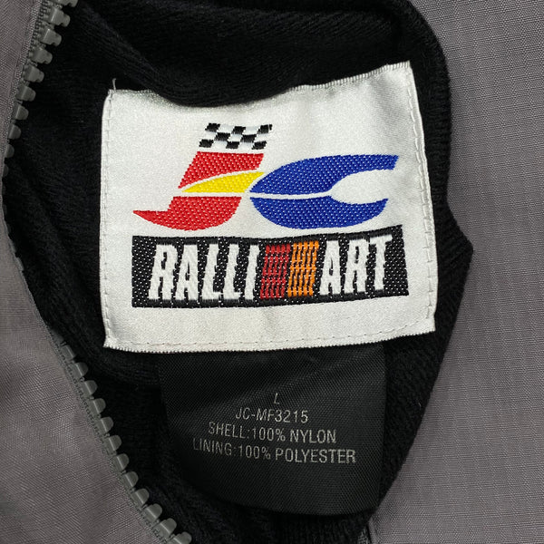 Vintage Ralliart Jackie Chan Gray Fleece Lined Windbreaker Jacket Large