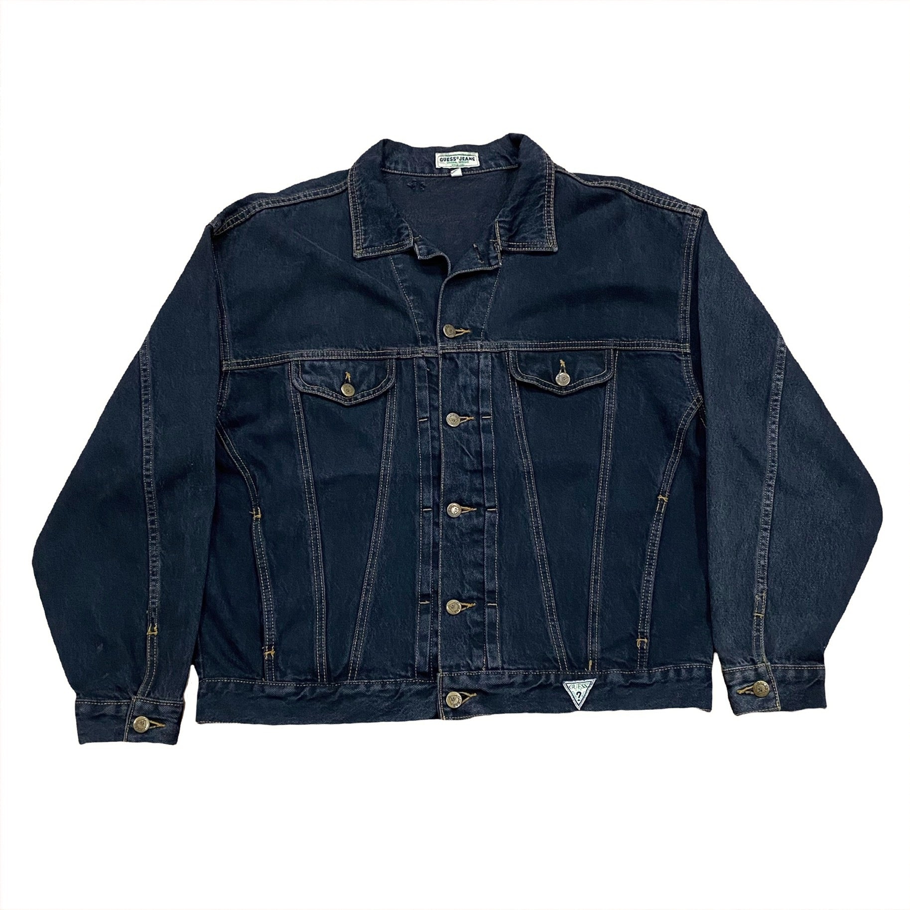 Vintage Guess USA Black Denim Jacket Men’s Large