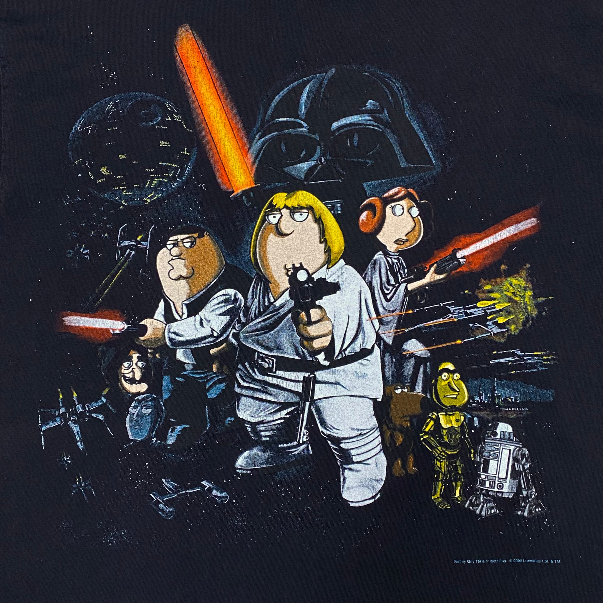 Family Guy 2008 Blue Harvest Star Wars Spoof T-Shirt Medium