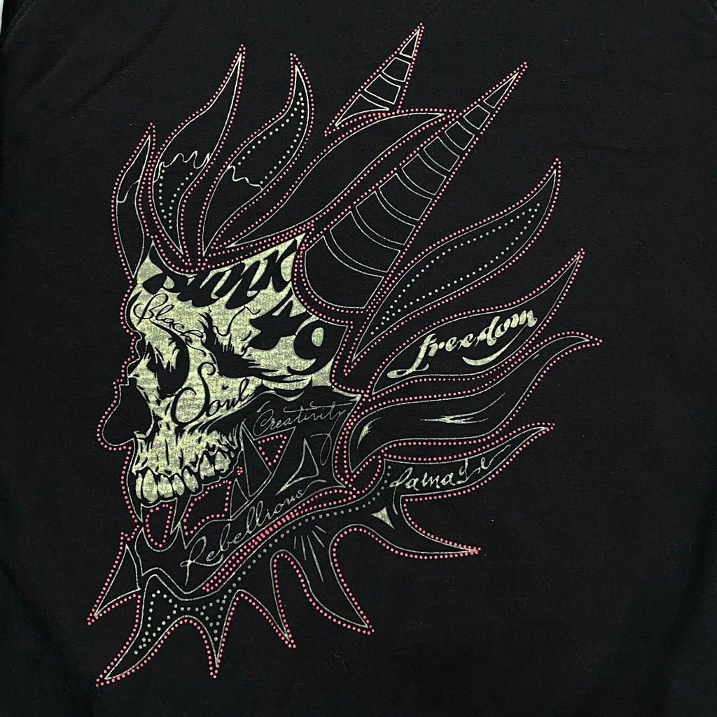Oniarai Japanese Demon Skull Samurai Embroidered Sweatshirt XXL