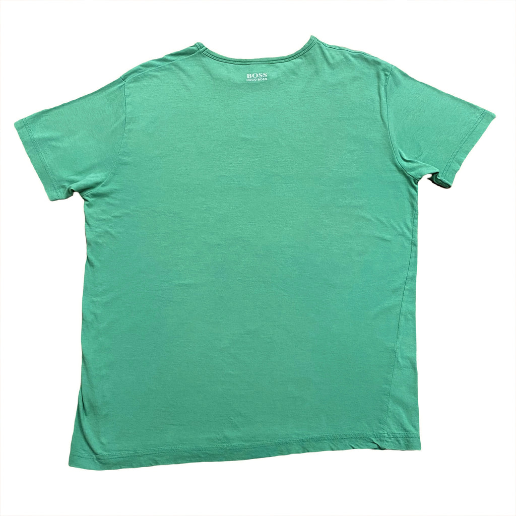 Hugo Boss Green Paper Thin T-Shirt Large