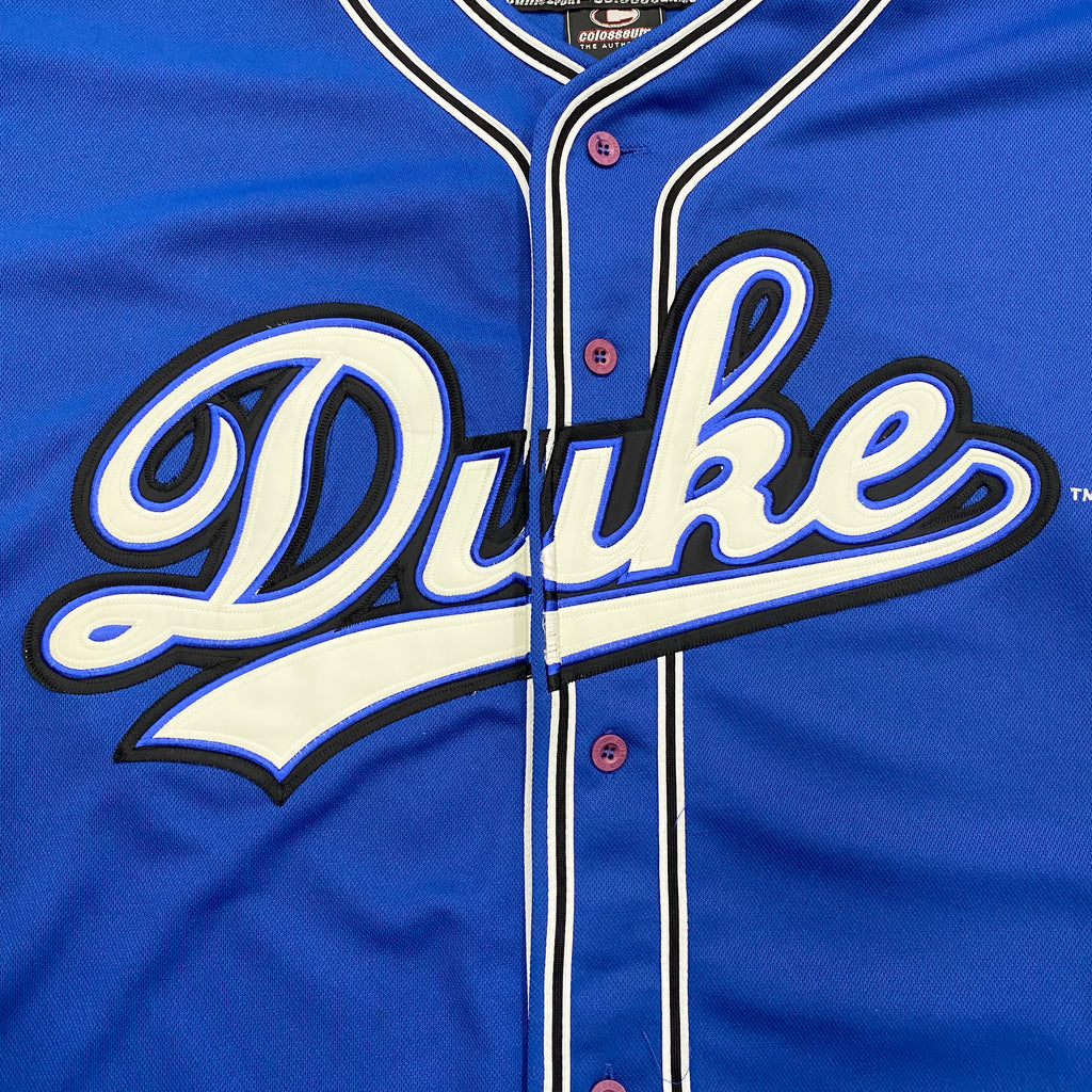 Vintage Colosseum NCAA Duke Blue Devils University Script Baseball Jersey Men’s XL
