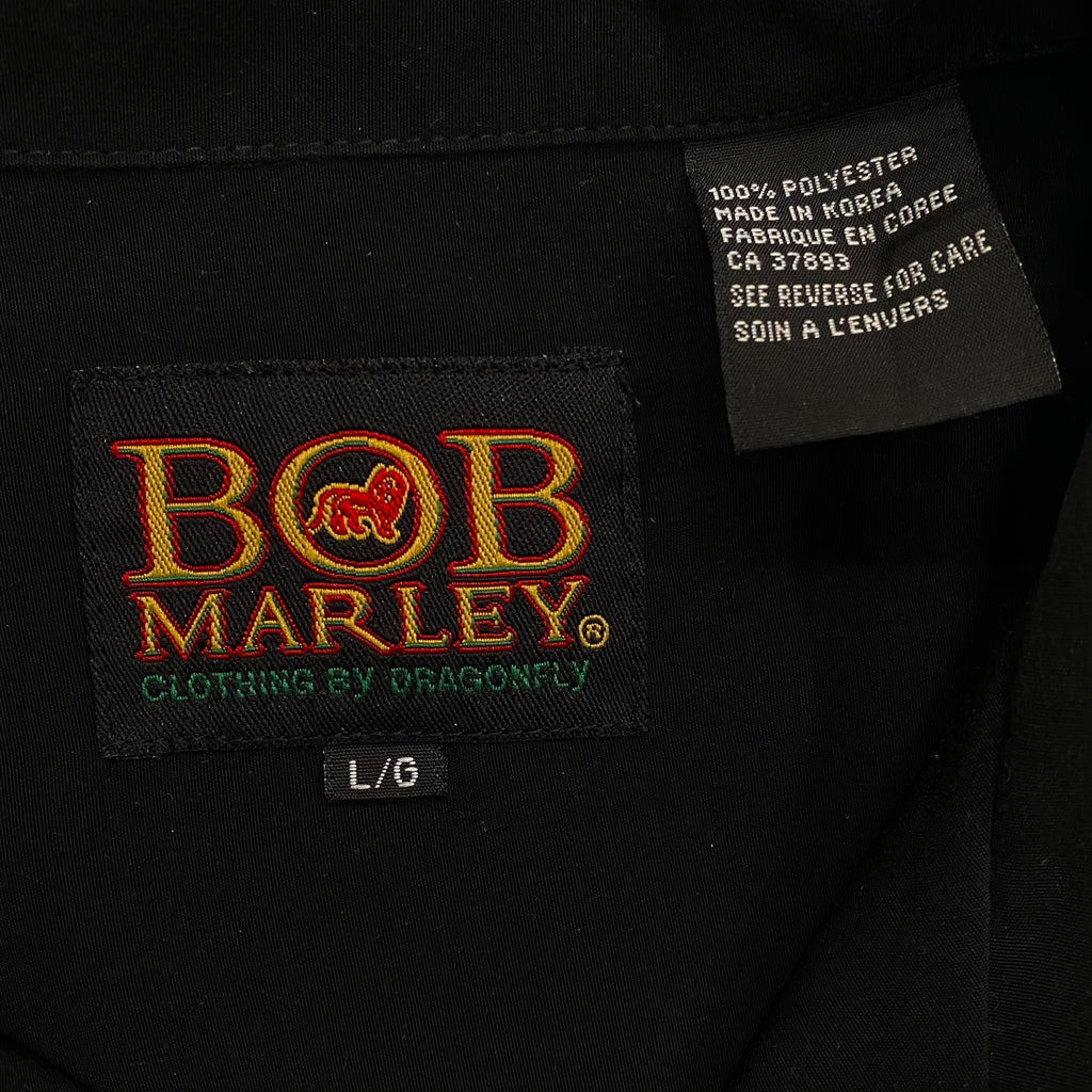 Dragonfly Bob Marley Double Sided Rasta Reggae Button Up Shirt Men’s Large
