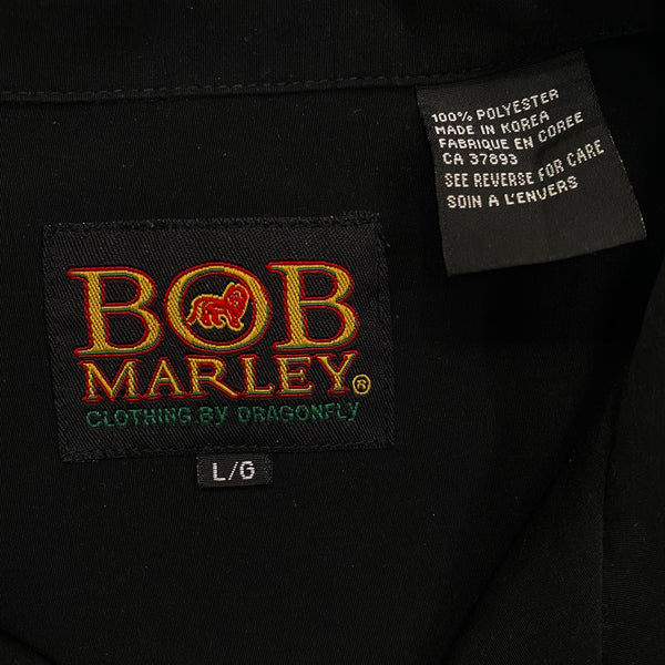 Dragonfly Bob Marley Double Sided Rasta Reggae Button Up Shirt Men’s Large