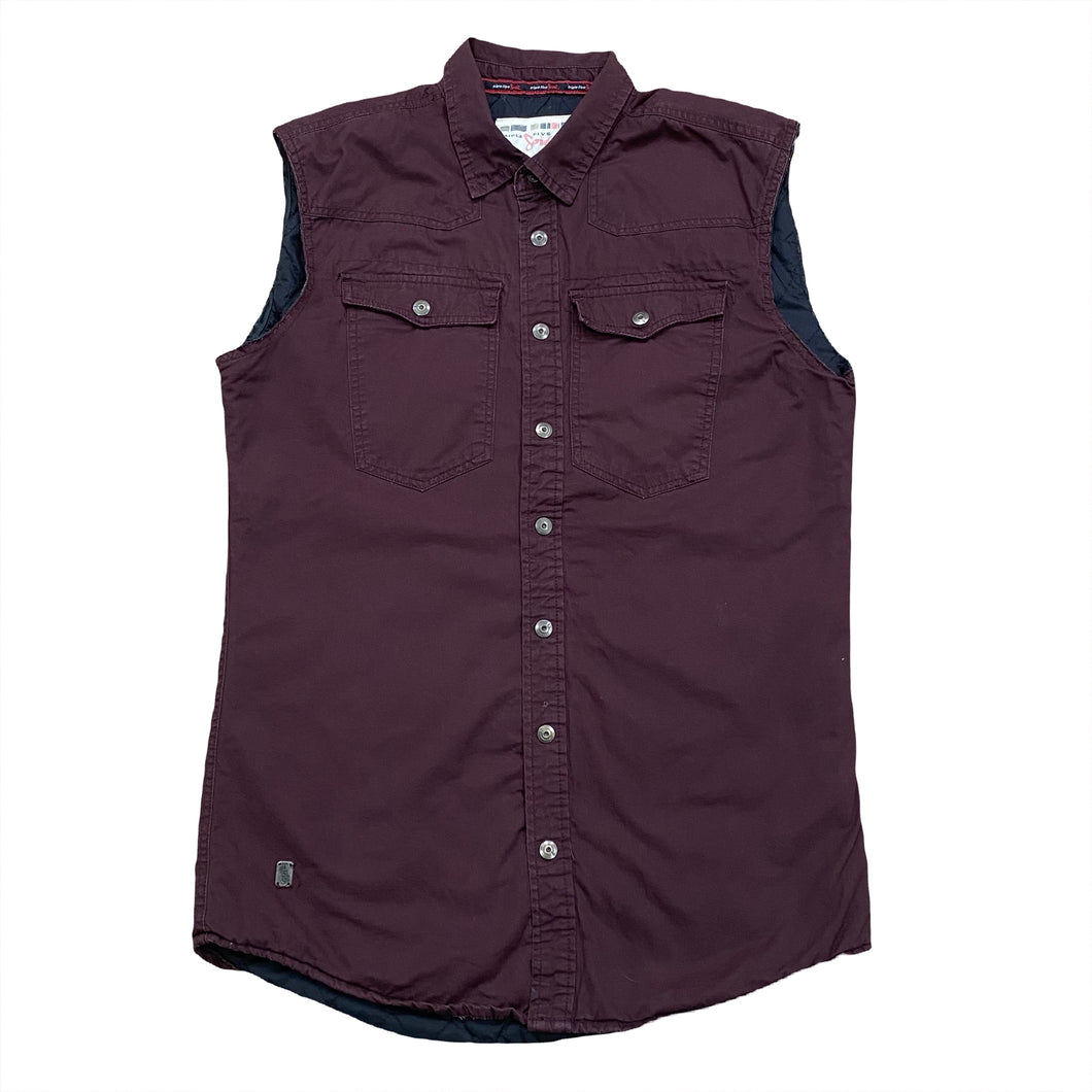 Triple Five Soul Quilted Lined Snap Polyester Filled Vest Men’s Medium