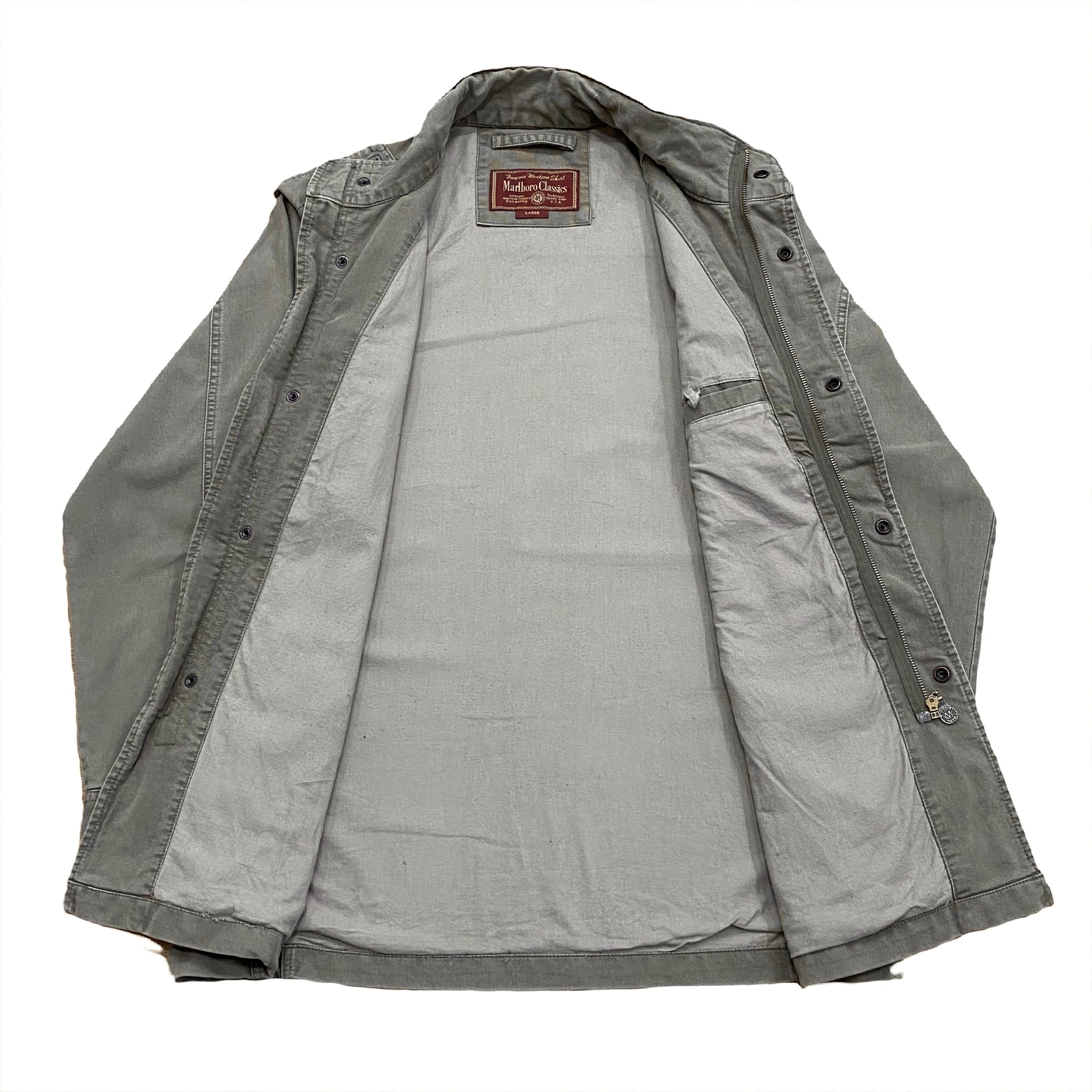Vintage Marlboro Classics Khaki Utility Jacket Large