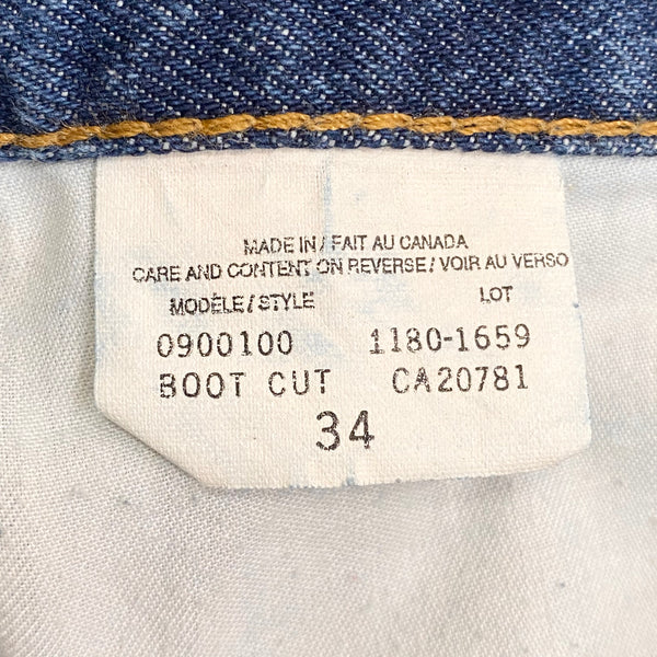 Vintage Tommy Hilfiger Flag Patch Boot Cut Jeans 34