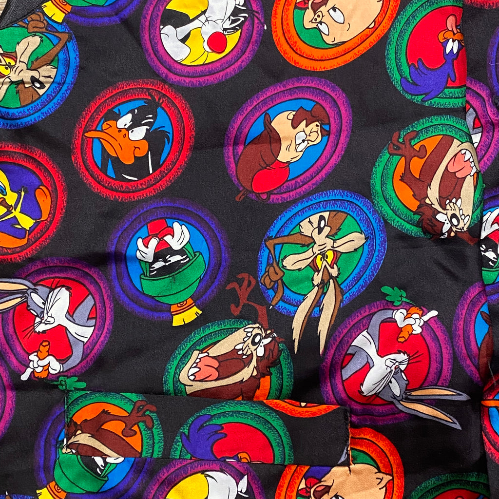 Vintage 1993 Warner Bros Looney Tunes Mania Silk Vest Men’s L/XL