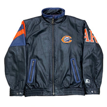Load image into Gallery viewer, Vintage 90’s Starter Chicago Bears Quilted Lined Leather Bomber Jacket XL
