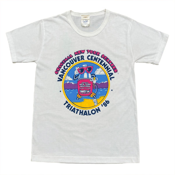 Vintage 1986 Original New York Seltzer Vancouver Centennial Triathlon T-Shirt Men’s Small