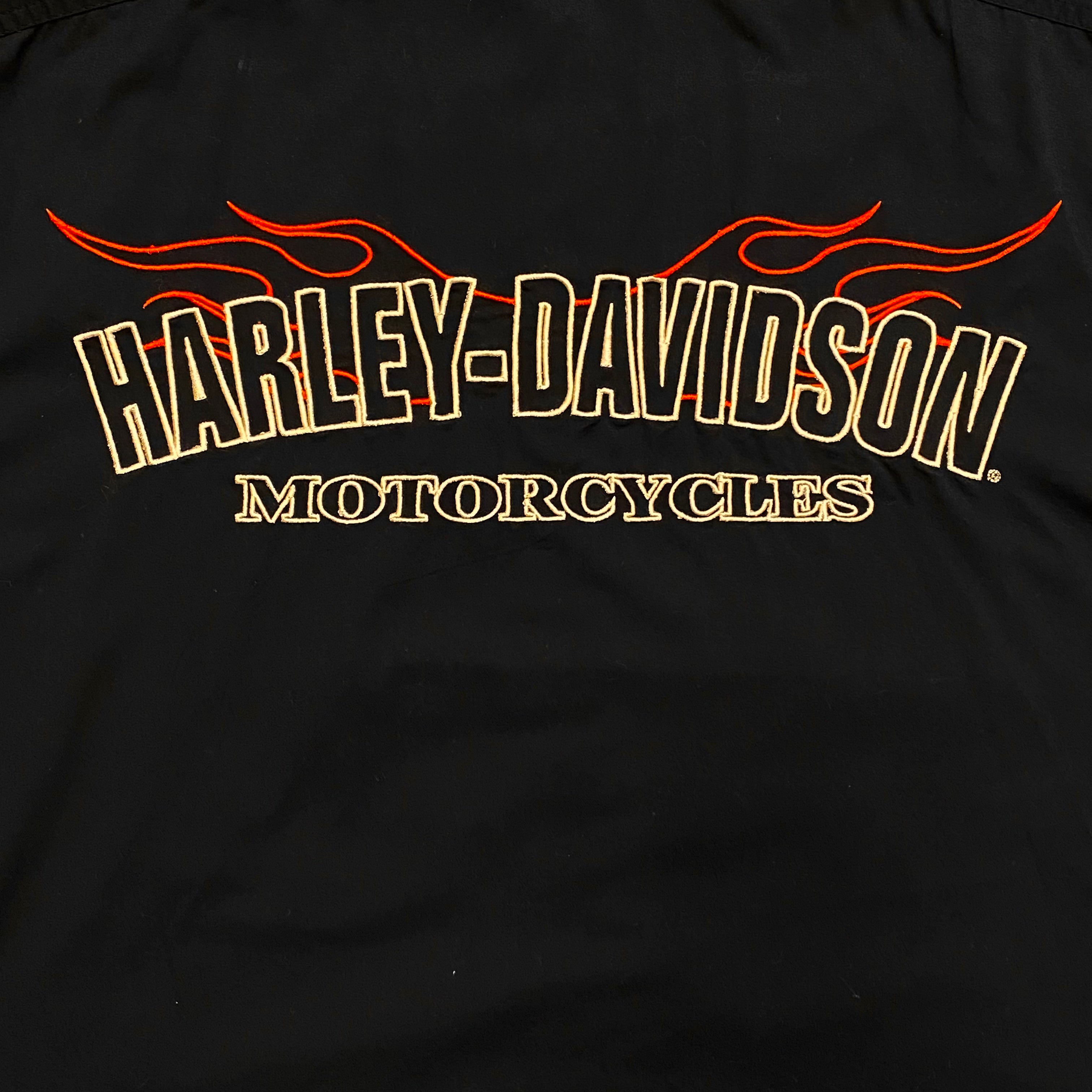 Harley Davidson 2011 Embroidered Button Up Shirt Medium
