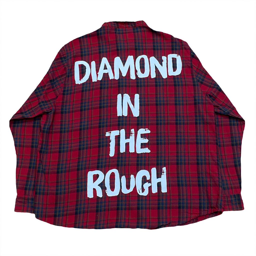 Cakeworthy Disney Aladdin Diamond In The Rough Tartan Plaid Flannel Shirt 2XL