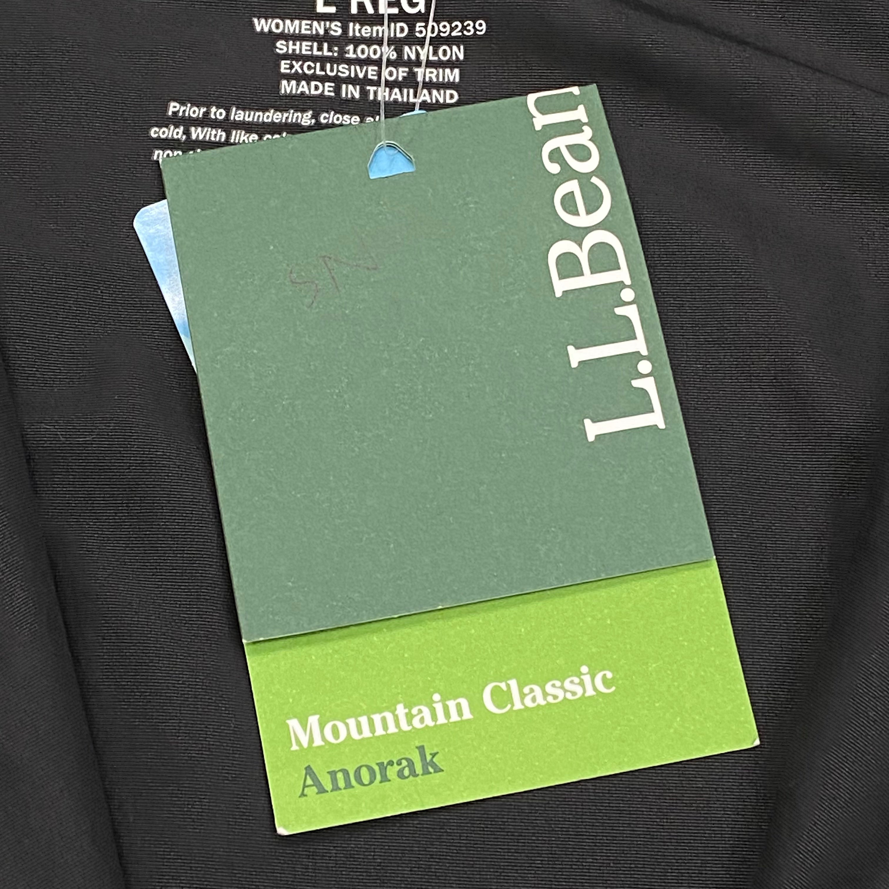LL Bean Mountain Classic Anorak 1/2 Zip Embroidered Logo Windbreaker Jacket Women’s Large