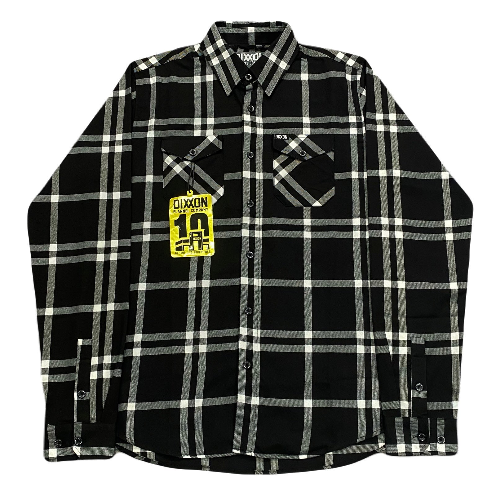 Dixxon Flannel The Decade Black White Plaid Button Up Shirt Men’s Large Tall